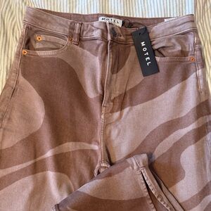 Motel Rocks Brown Denim Pants